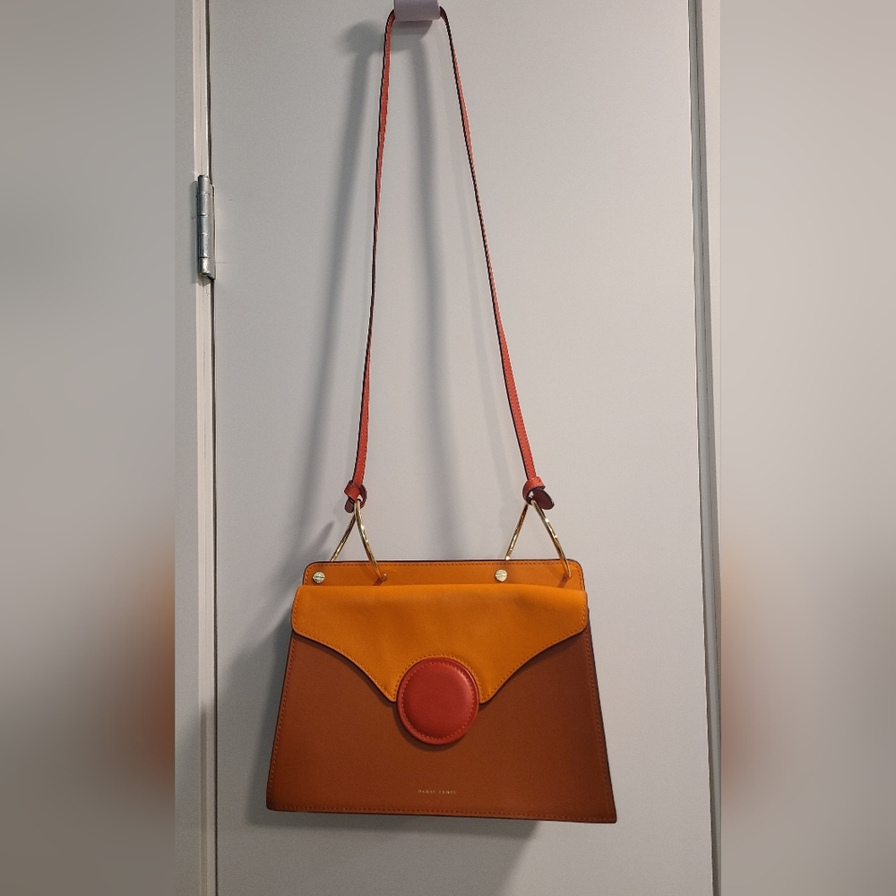 Danse Lente Phoebe Full Size Accordion Bag – Orange & Burgundy 🍅💫